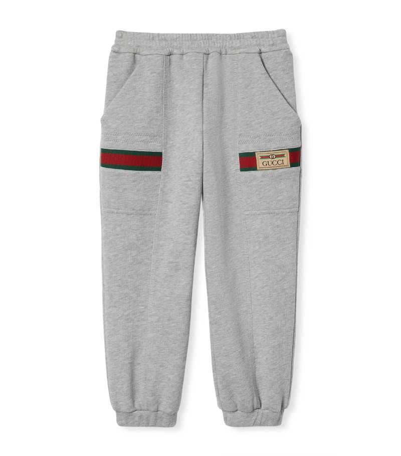 Gucci Gucci Kids Cotton Web Stripe Sweatpants (4-12 Years)