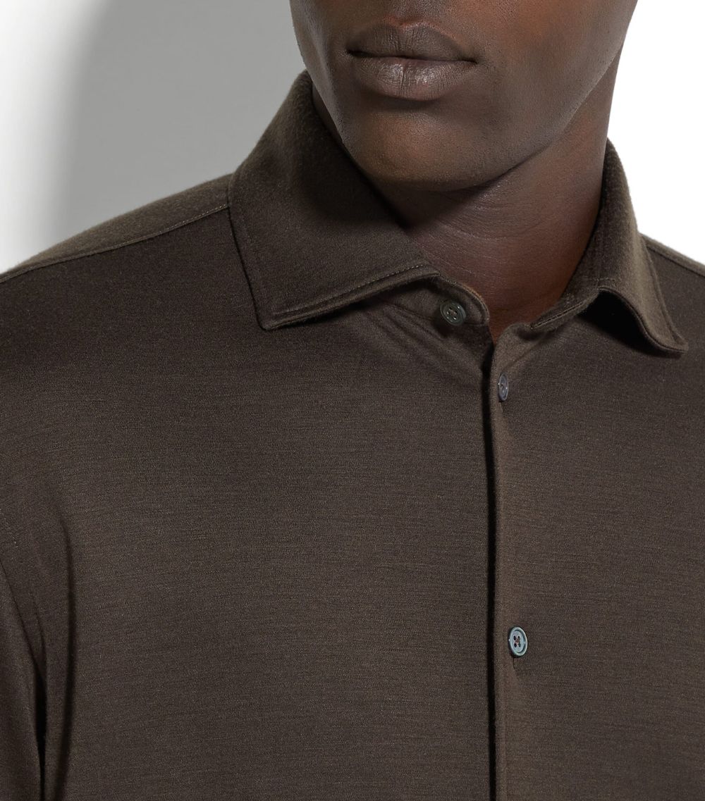 zegna Zegna Cashmere-Silk Shirt