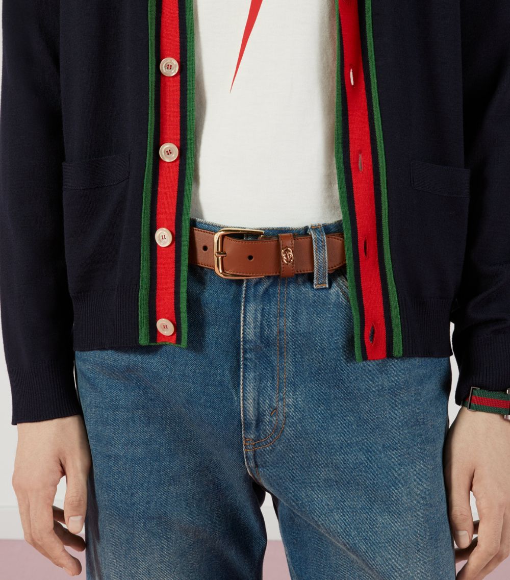 Gucci Gucci Leather Interlocking G Belt