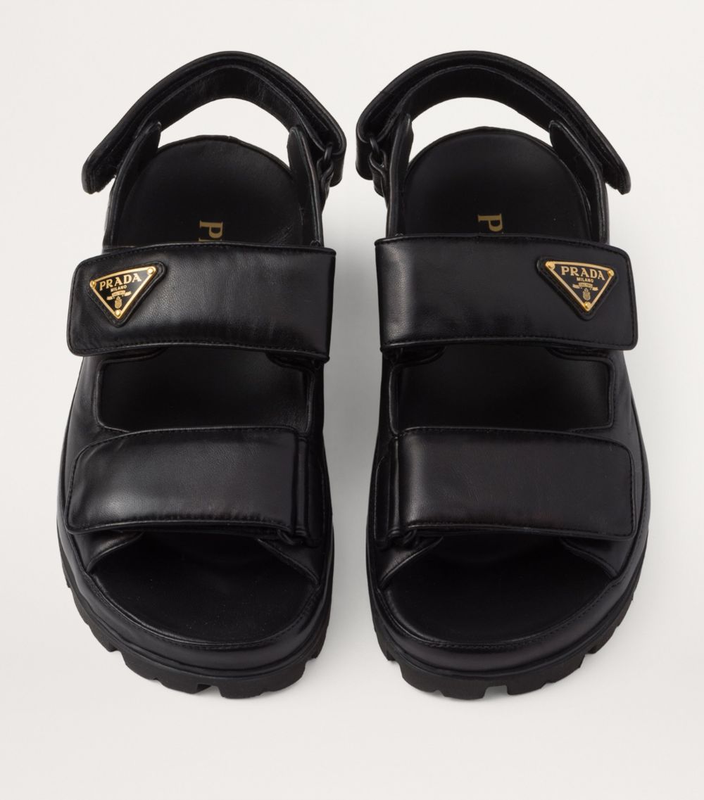 Prada Prada Leather Slingback Sandals