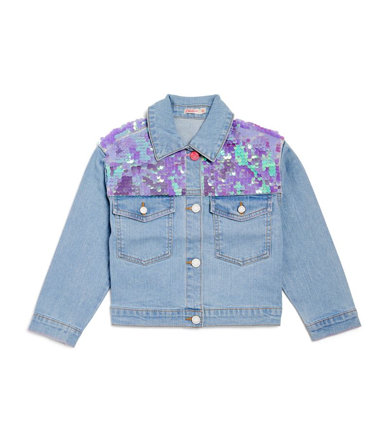 Billieblush Billieblush Sequinned Denim Jacket And Hair Clip (3-12 Years)