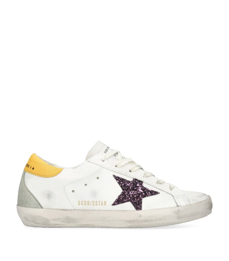 Golden Goose Golden Goose Leather Embellished Superstar Sneakers