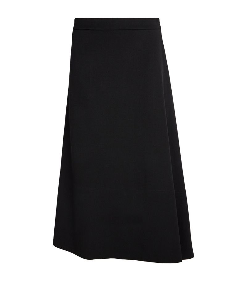 Jil Sander Jil Sander Virgin Wool Asymmetric Skirt