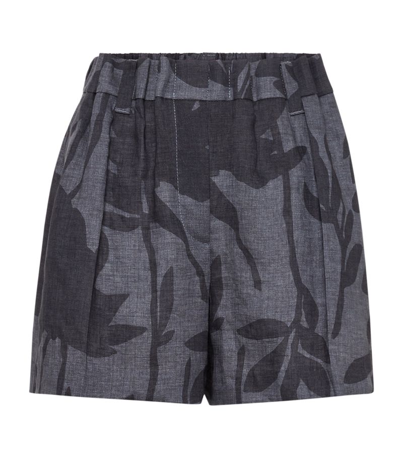 Brunello Cucinelli Brunello Cucinelli Linen Printed Bermuda Shorts