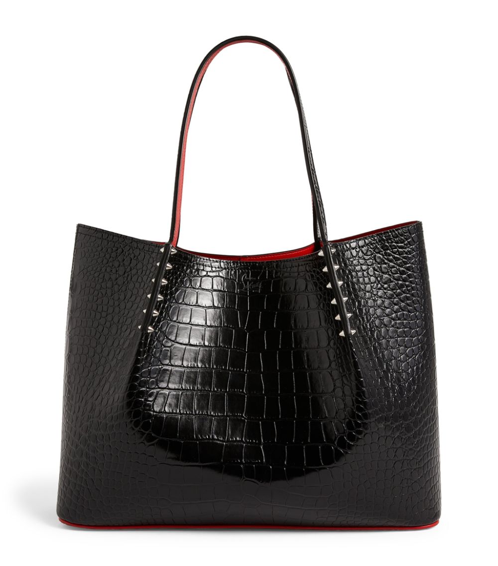 Christian Louboutin Christian Louboutin Cabarock Large Croc-Embossed Leather Cabarock Tote Bag