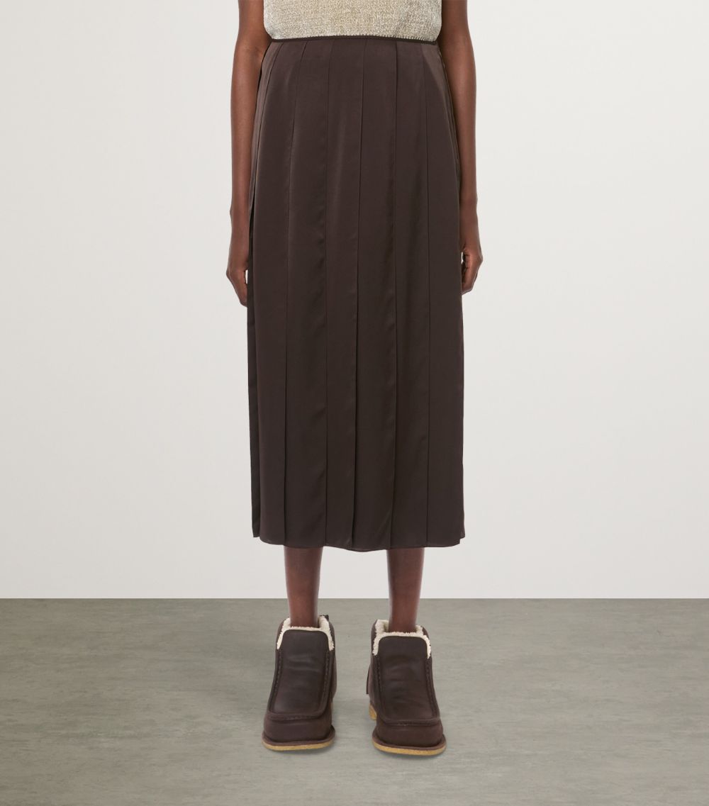 Jw Anderson Jw Anderson Satin Panelled Midi Skirt