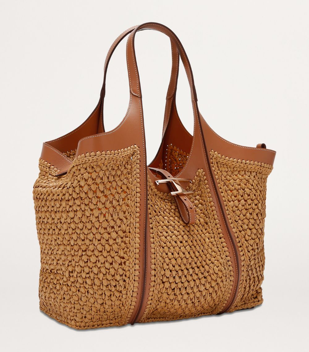 Tod's Tod'S Raffia Timeless Shopping Bag