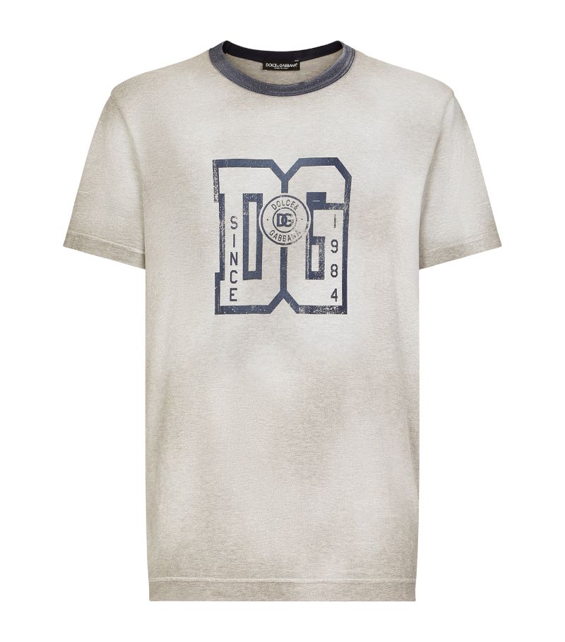 Dolce & Gabbana Dolce & Gabbana Cotton Logo Print T-Shirt