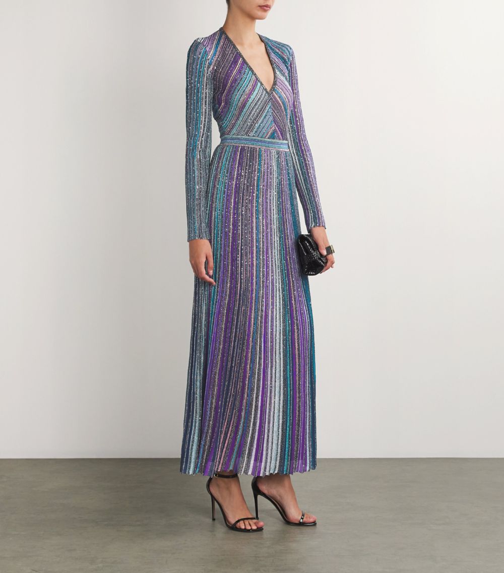 Missoni Missoni Metallic V-Neck Maxi Dress