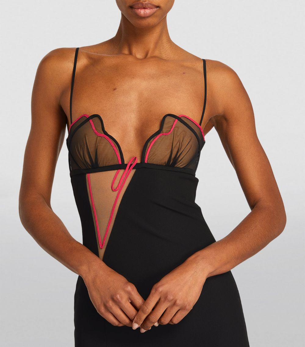 Nensi Dojaka Nensi Dojaka Cut-Out Heartbeat Mini Dress