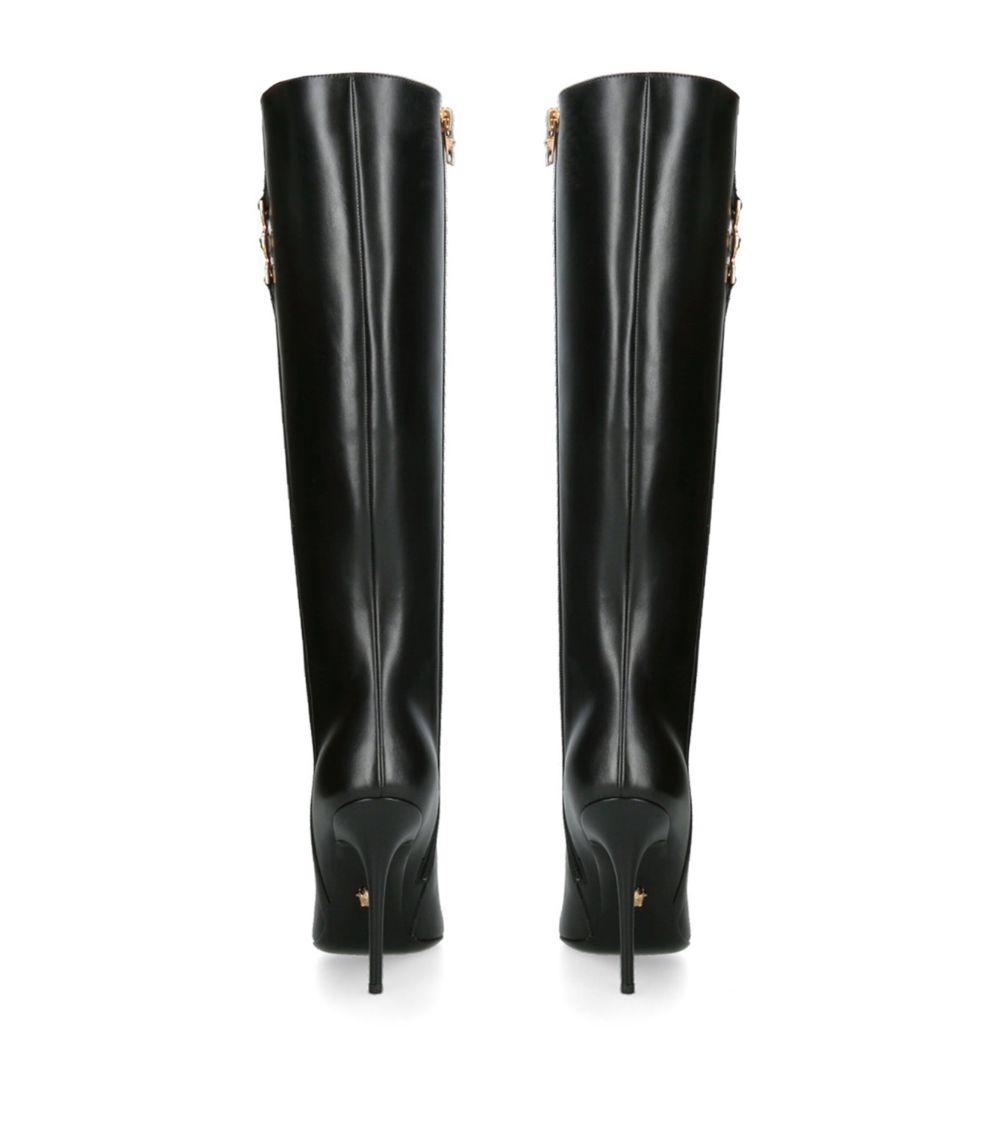 Versace Versace Leather Medusa '95 Knee-High Boots 110