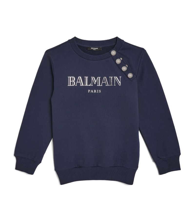 Balmain Balmain Kids Logo Button Sweatshirt (4-14 Years)