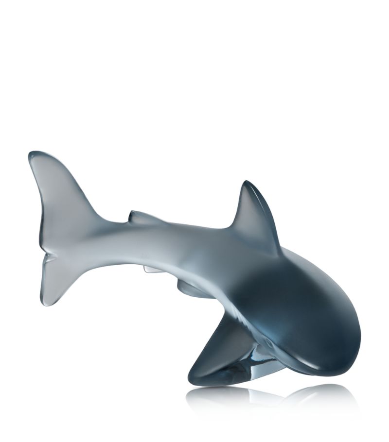 Lalique Lalique Crystal Shark Sculpture