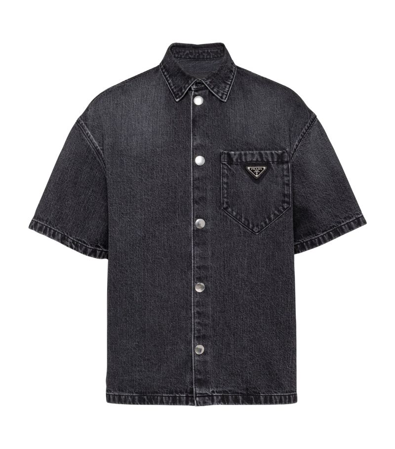 Prada Prada Denim Triangle Shirt