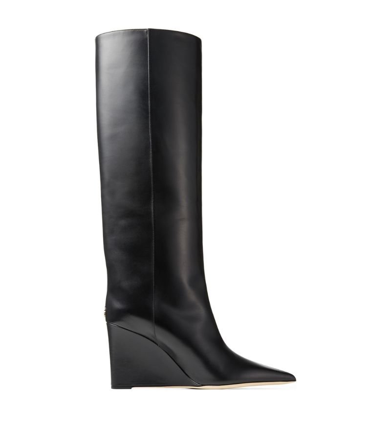 Jimmy Choo Jimmy Choo Blake 85 Leather Knee-High Boots