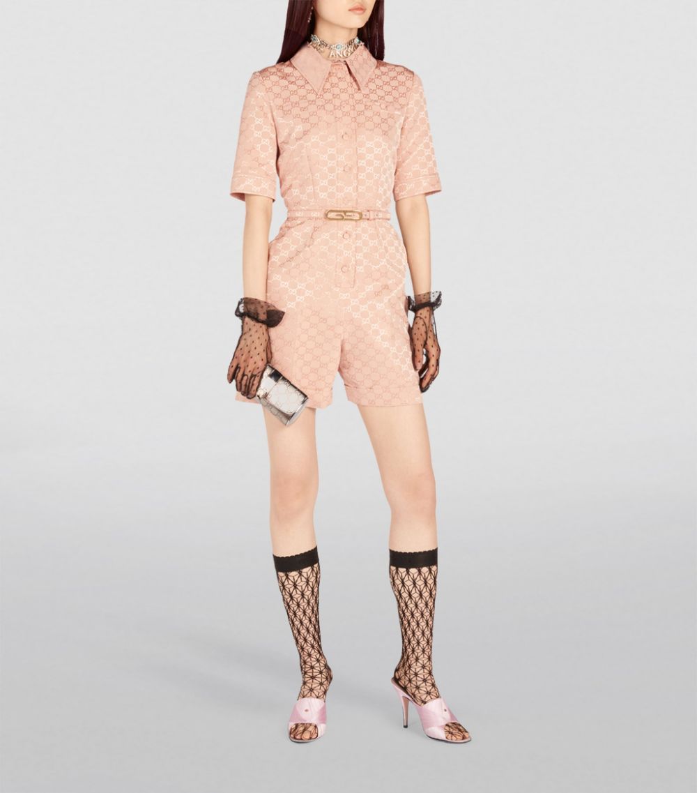 Gucci Gucci Belted GG Playsuit