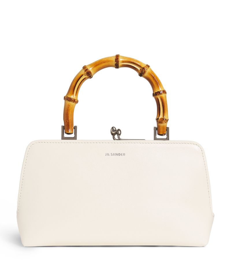 Jil Sander Jil Sander Mini Leather Goji Bamboo Top-Handle Bag