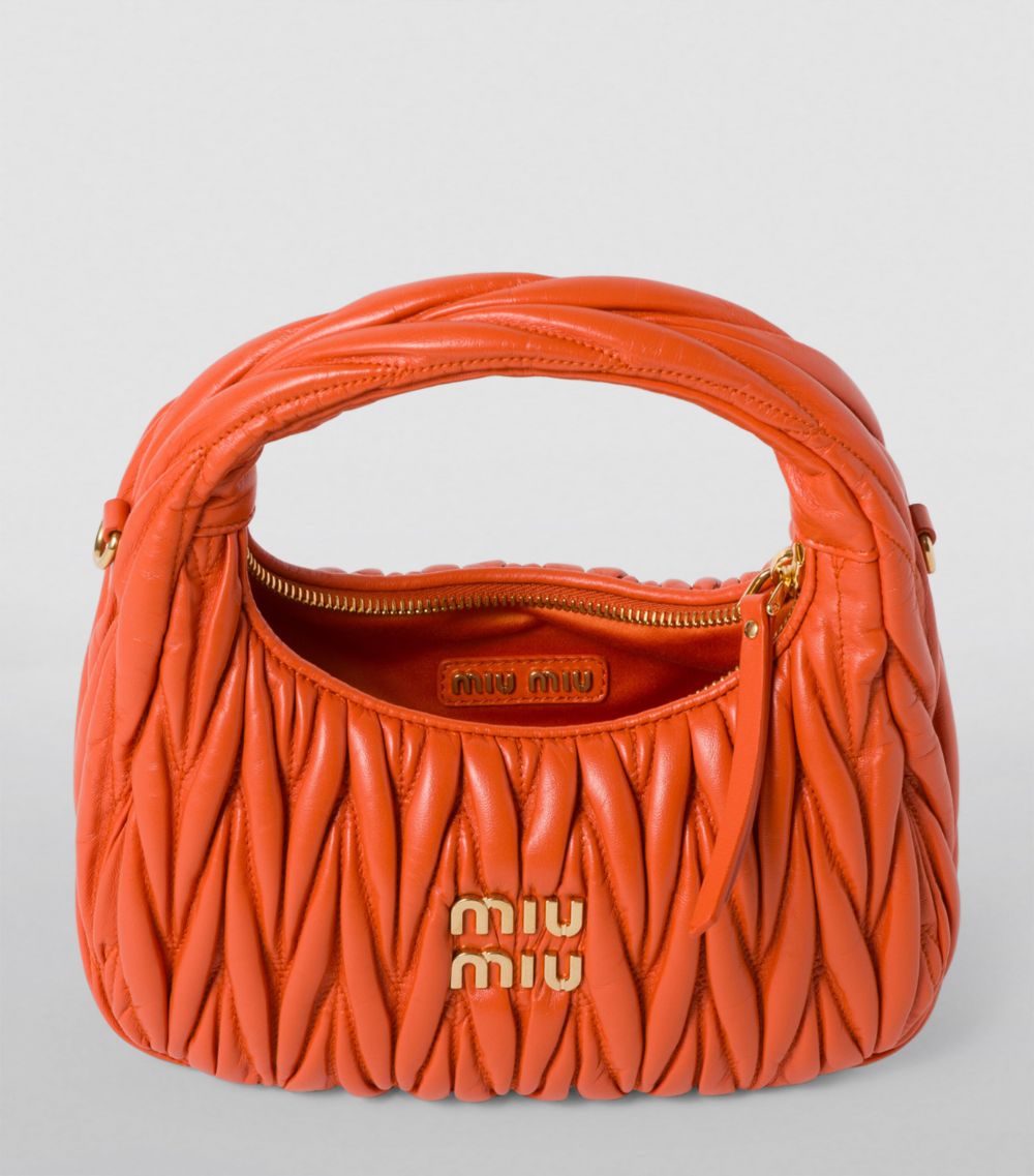 Miu Miu Miu Miu Small Matelassé Leather Wander Top-Handle Bag