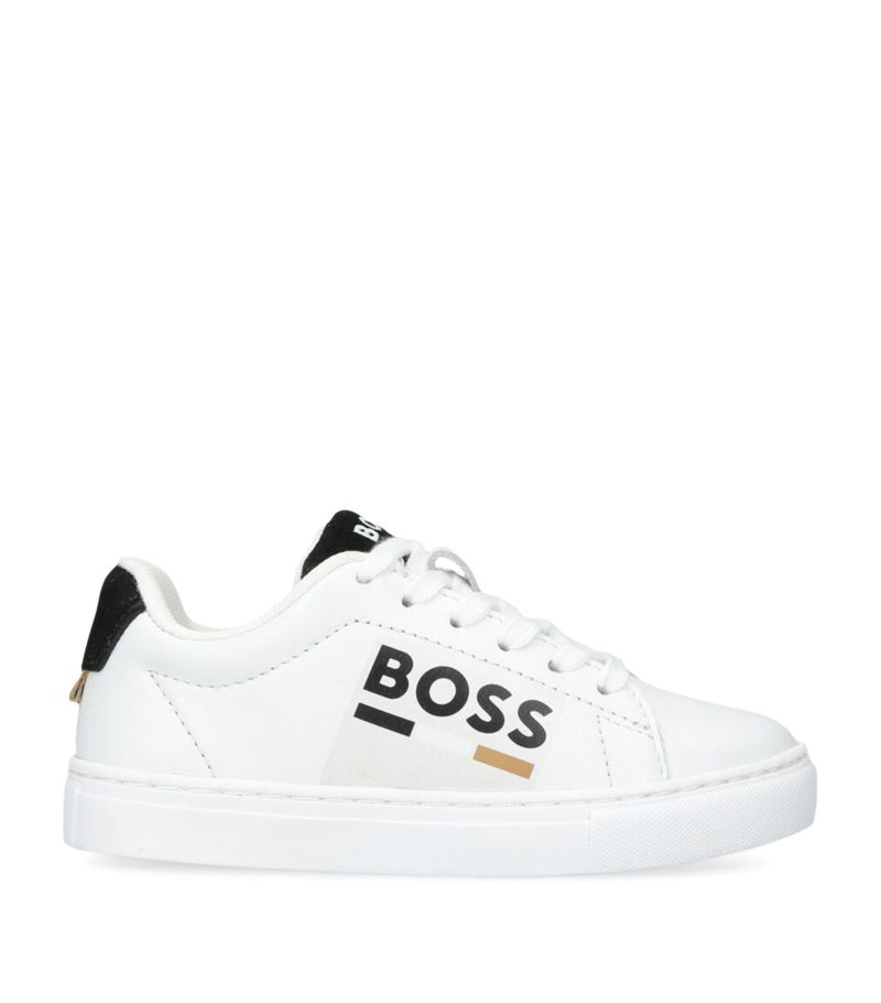 Boss Kidswear Boss Kidswear Leather Logo Sneakers