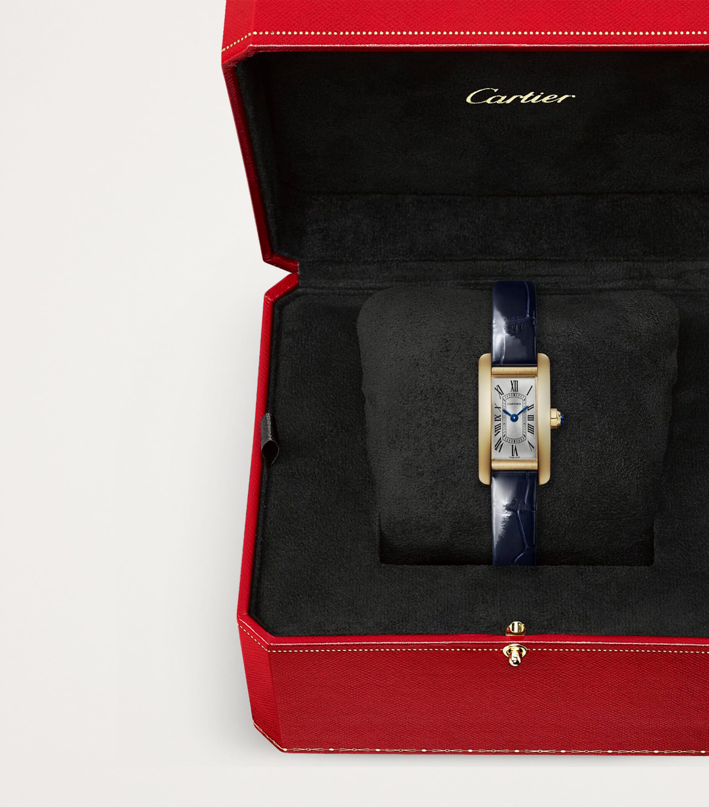 Cartier Cartier Mini Yellow Gold and Sapphire Tank Américaine Watch