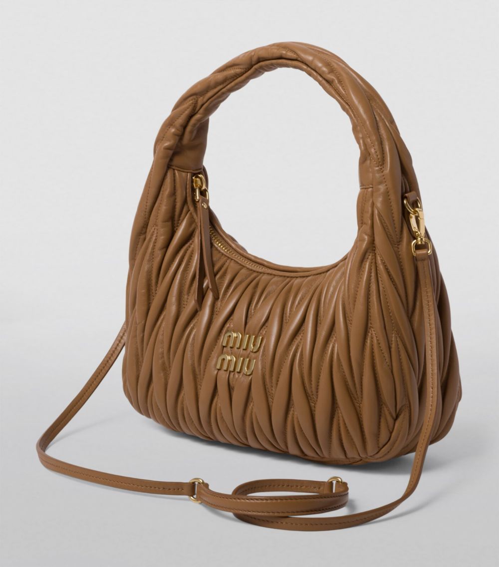 Miu Miu Miu Miu Medium Nappa Leather Wander Top-Handle Bag