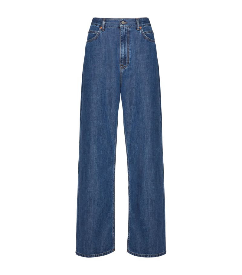 VALENTINO GARAVANI Valentino Garavani Logo-Patch Straight Jeans