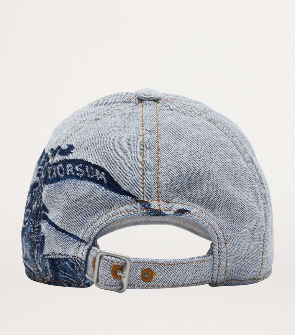 Burberry Burberry Logo-Print Denim Baseball Cap