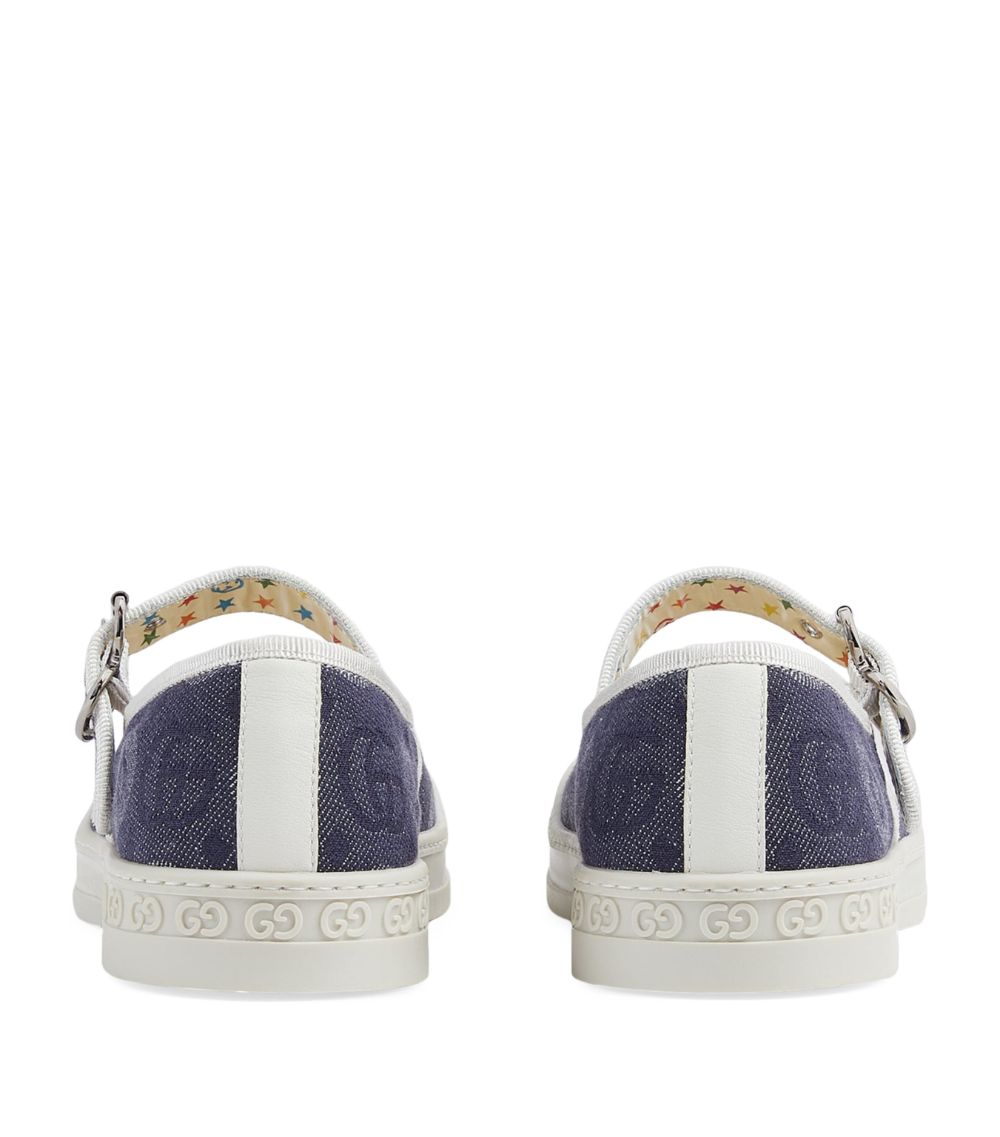 Gucci Gucci Kids Jacquard Gg Flats