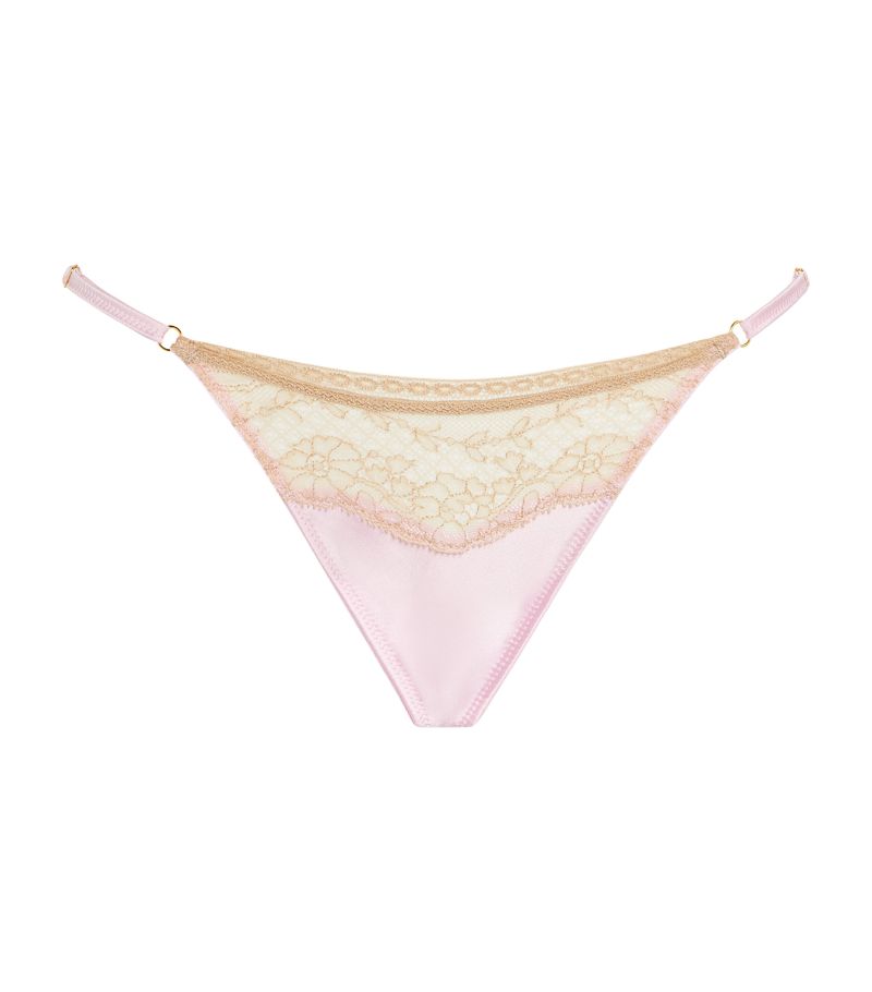 Kiki De Montparnasse Kiki De Montparnasse Silk-Lace Tiered Thong