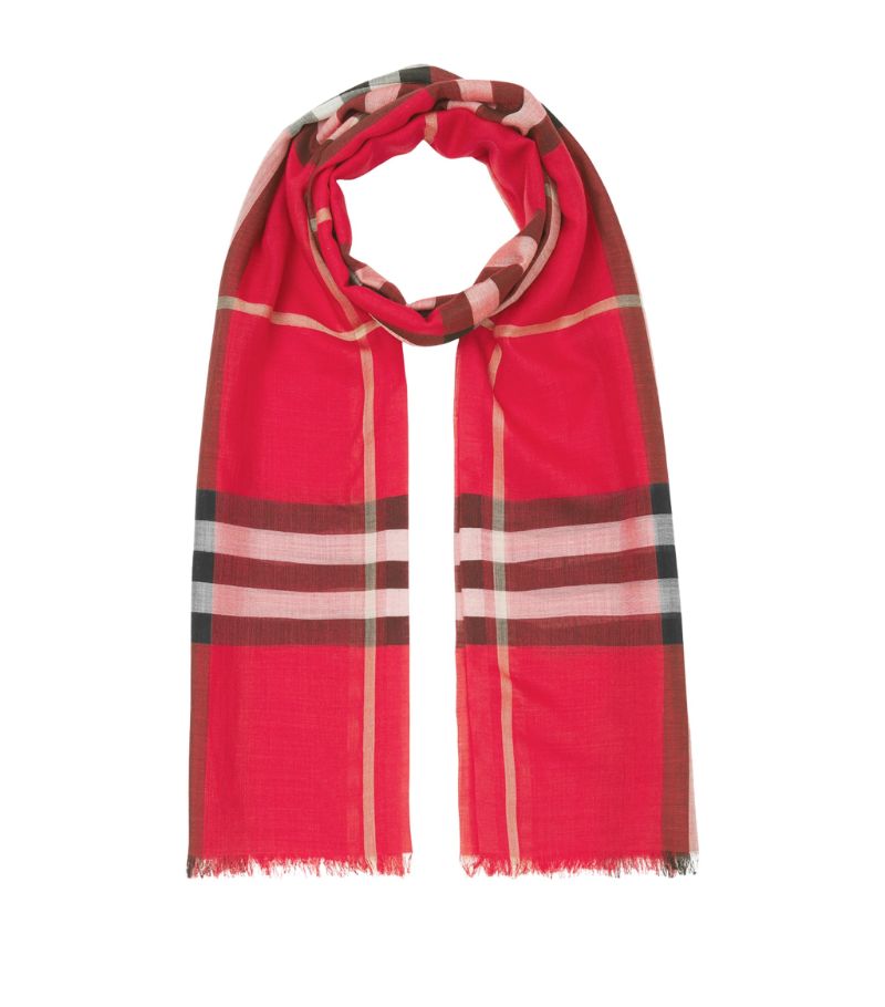 Burberry Burberry Wool-Silk Check Scarf