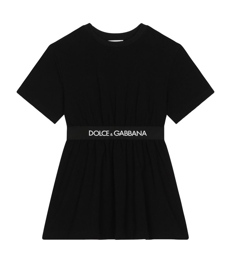 Dolce & Gabbana Dolce & Gabbana Kids Cotton-Blend Logo Dress (2-6 Years)