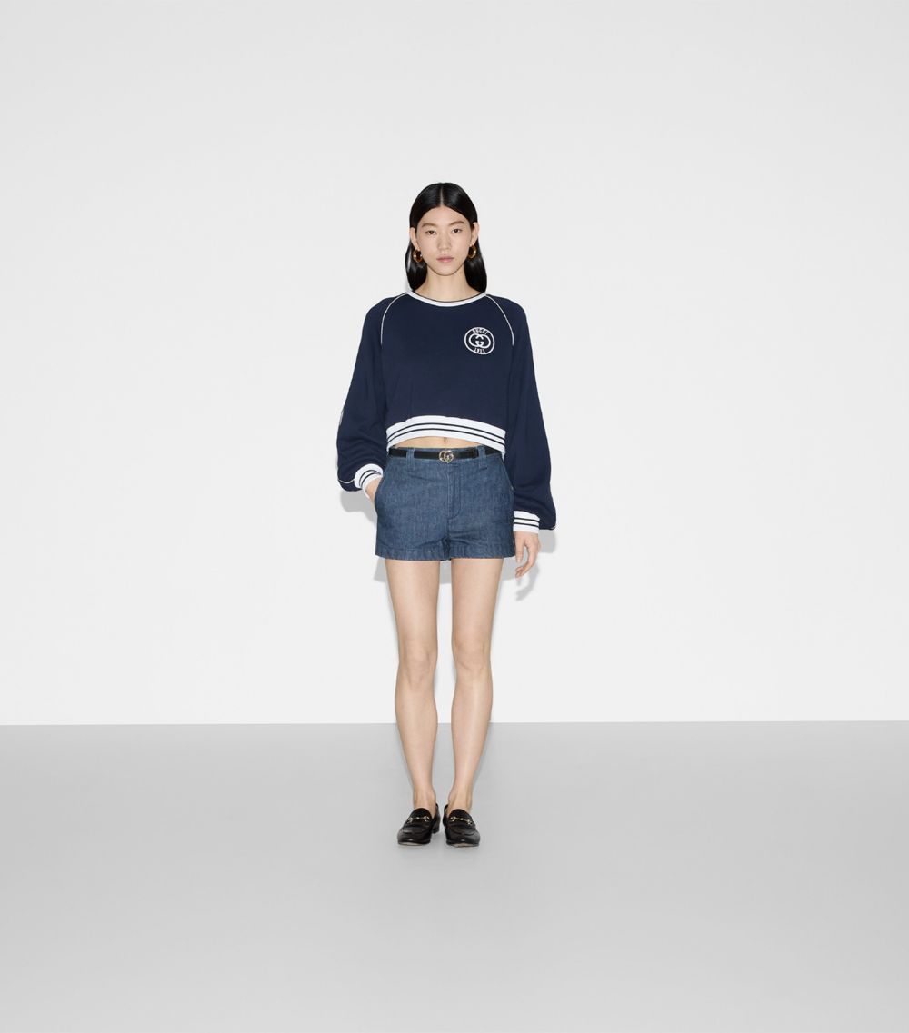 Gucci Gucci Cropped Logo Sweatshirt