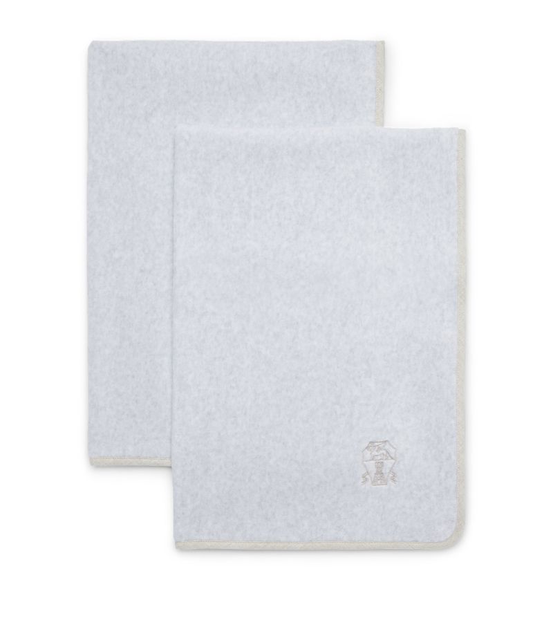 Brunello Cucinelli Brunello Cucinelli Set Of 2 Terrycloth Bath Towels (90Cm X 60Cm)