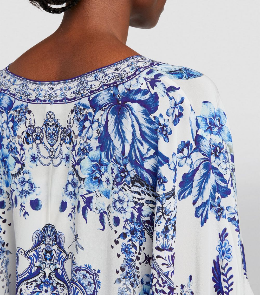 Camilla Camilla X Royal Delft Silk Mini Kaftan