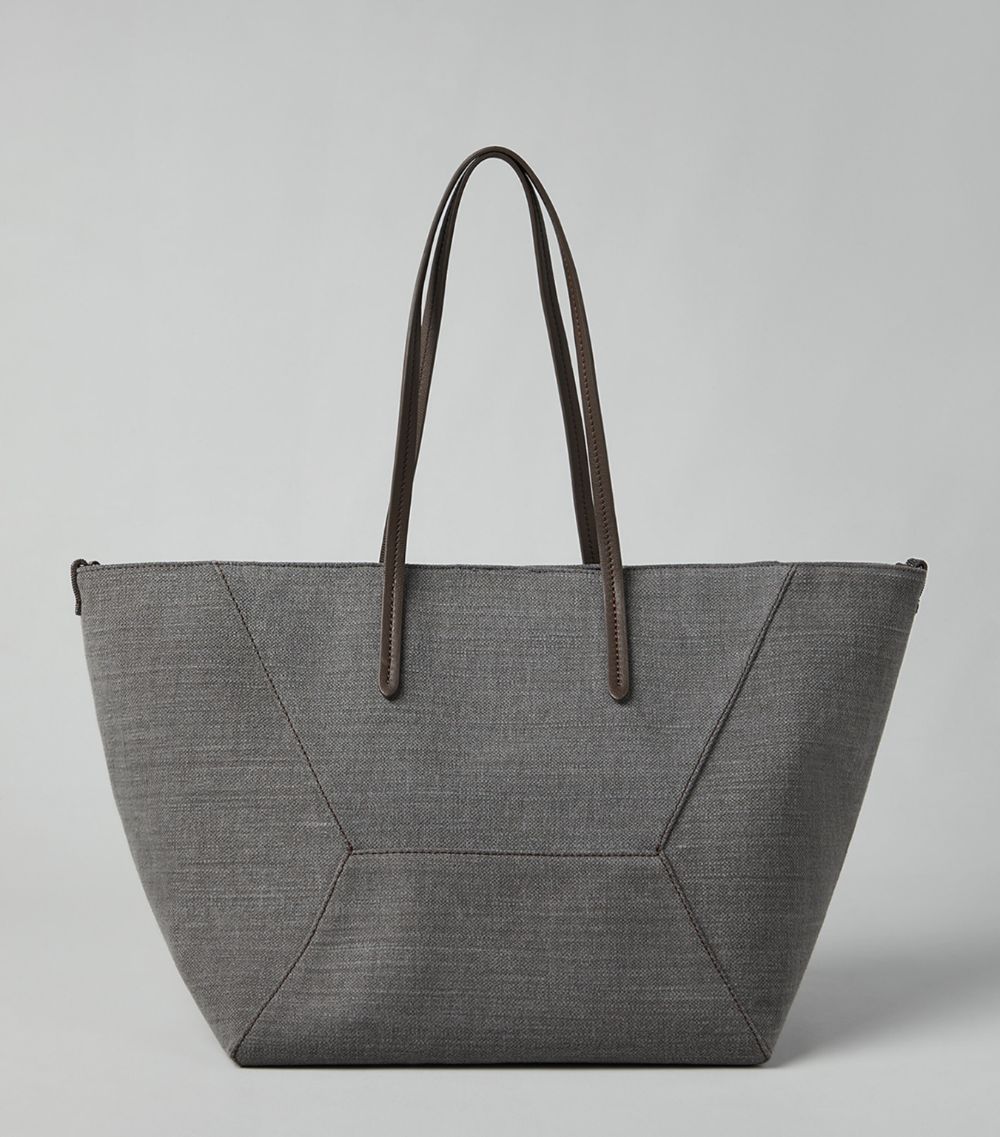 Brunello Cucinelli Brunello Cucinelli Cotton-Linen Tote Bag