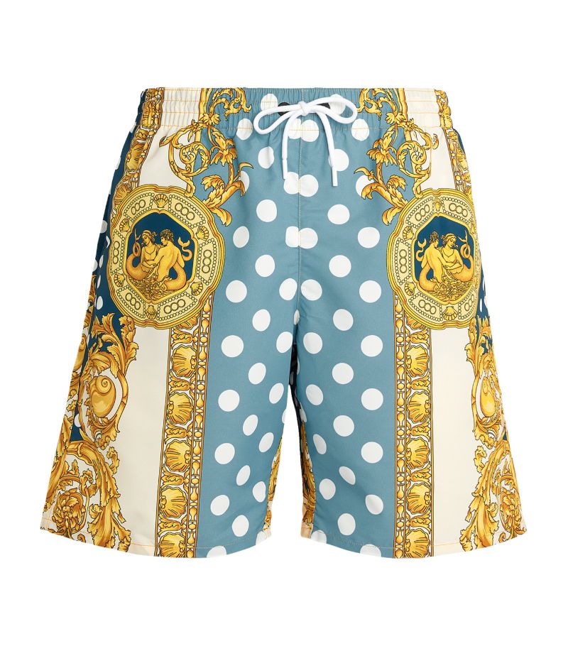 Versace Versace Logo Print Swim Shorts