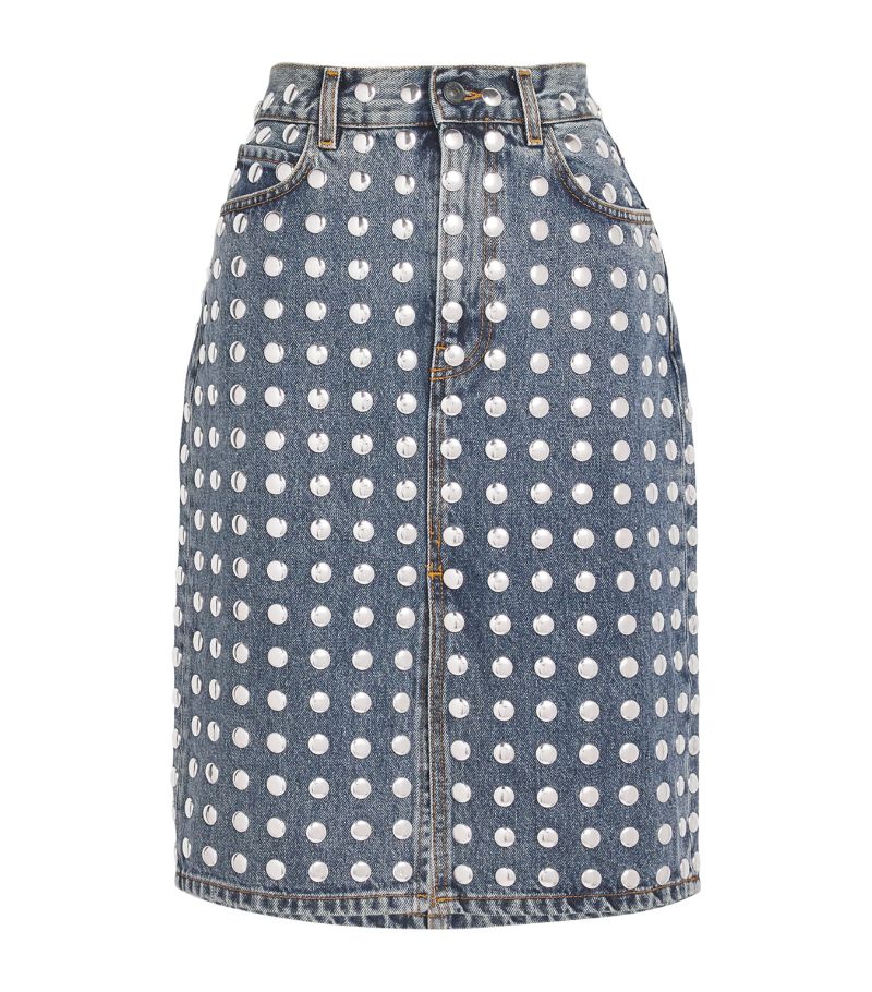 HAIKURE Haikure Denim Studded Stormy Midi Skirt