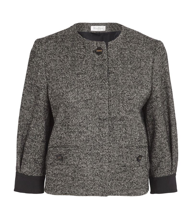 Max Mara Max Mara Virgin Wool-Blend Cropped Jacket