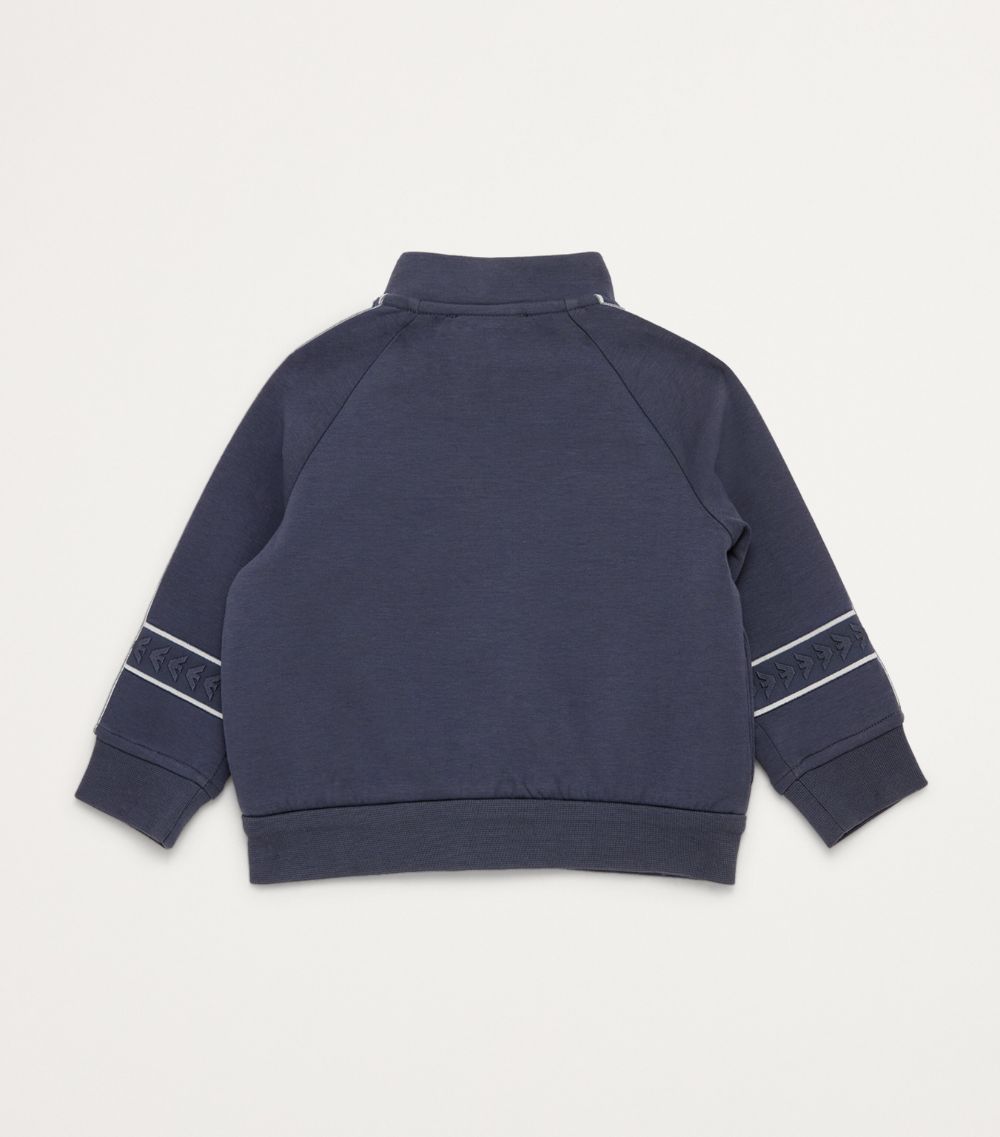 Emporio Armani Kids Emporio Armani Kids Logo-Trim Zipped Sweatshirt (6-36 Months)