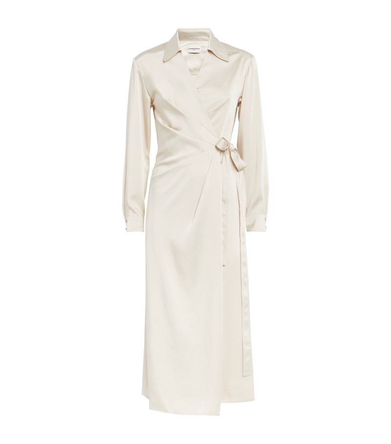  Claudie Pierlot Satin Wrap Dress