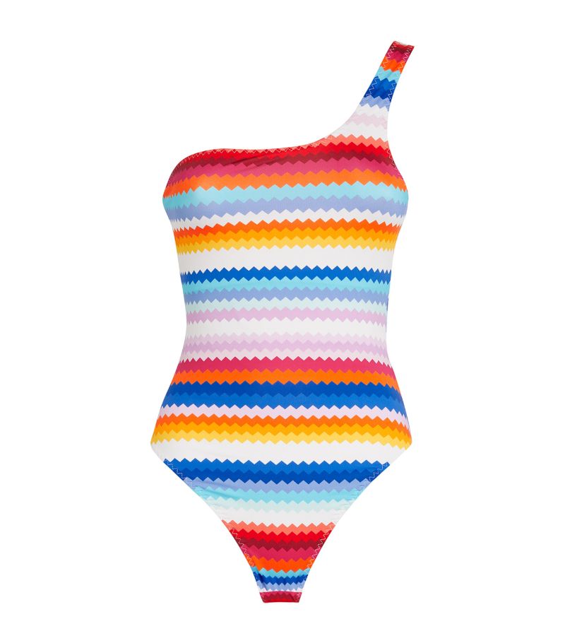 Missoni Missoni Chevron One-Shoulder Swimsuit