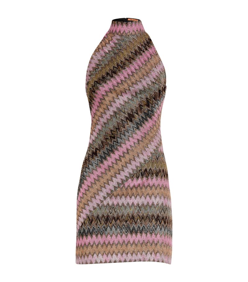 Missoni Missoni Halterneck Zigzag Mini Dress