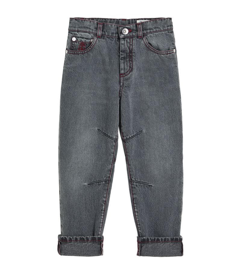 Brunello Cucinelli Kids Brunello Cucinelli Kids Contrast-Thread Jeans