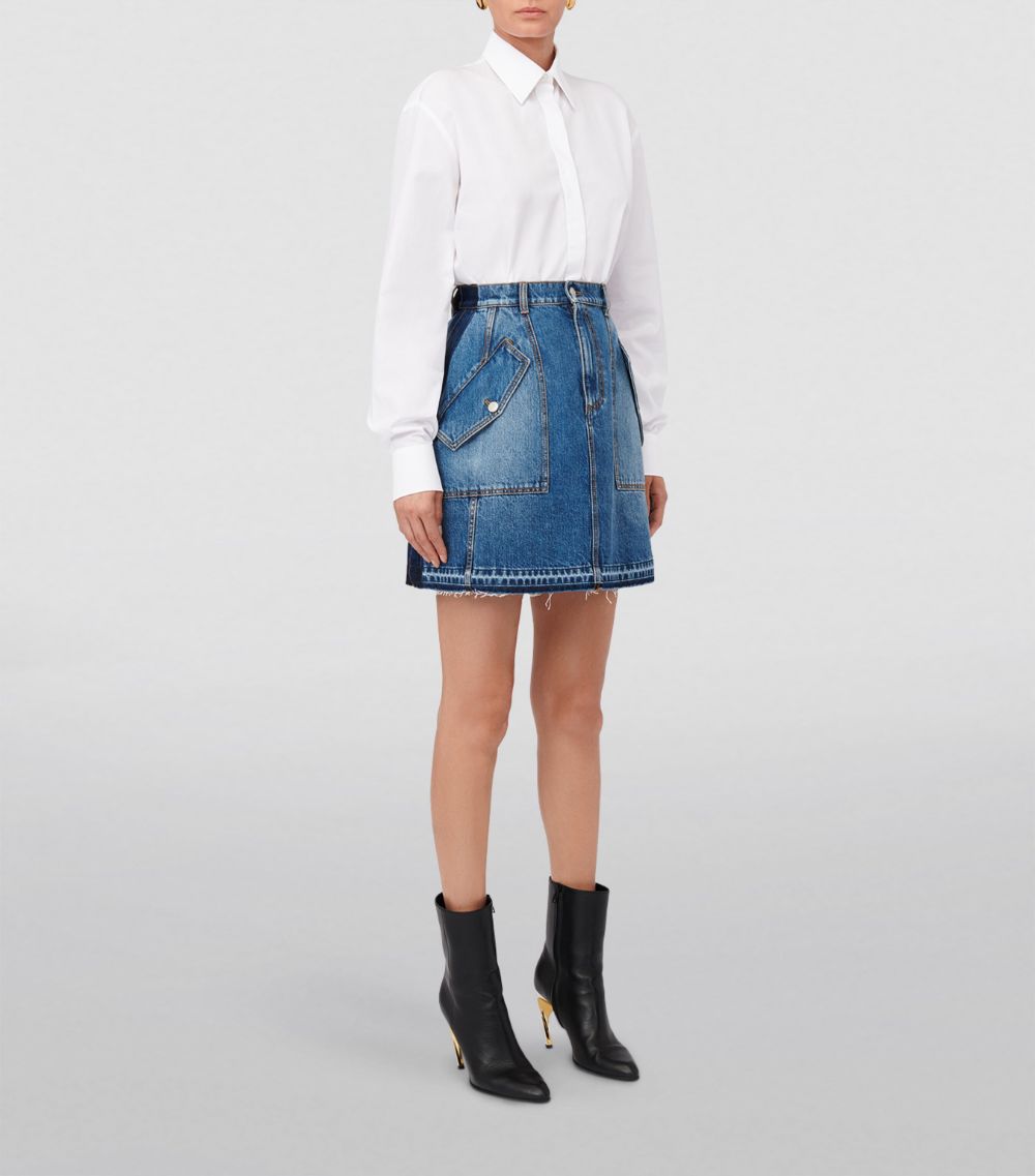 Alexander McQueen Alexander Mcqueen Denim Mini Skirt