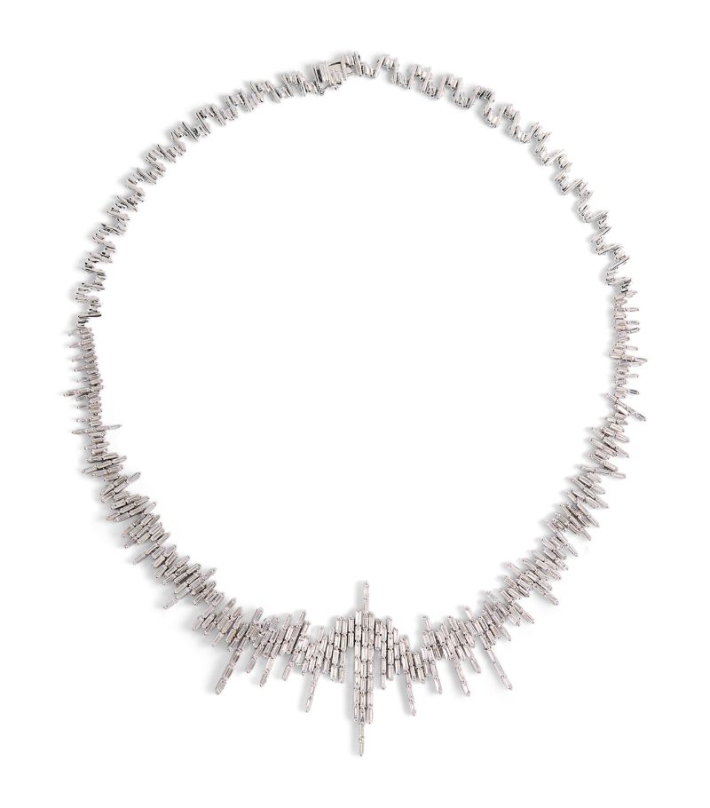 Suzanne Kalan Suzanne Kalan White Gold And Diamond Classic Pulse Tennis Necklace