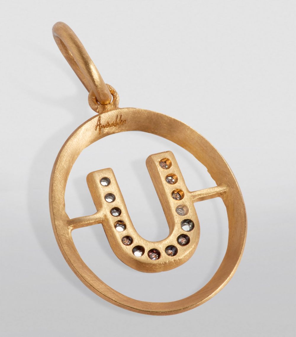 Annoushka Annoushka Yellow Gold and Diamond U Pendant