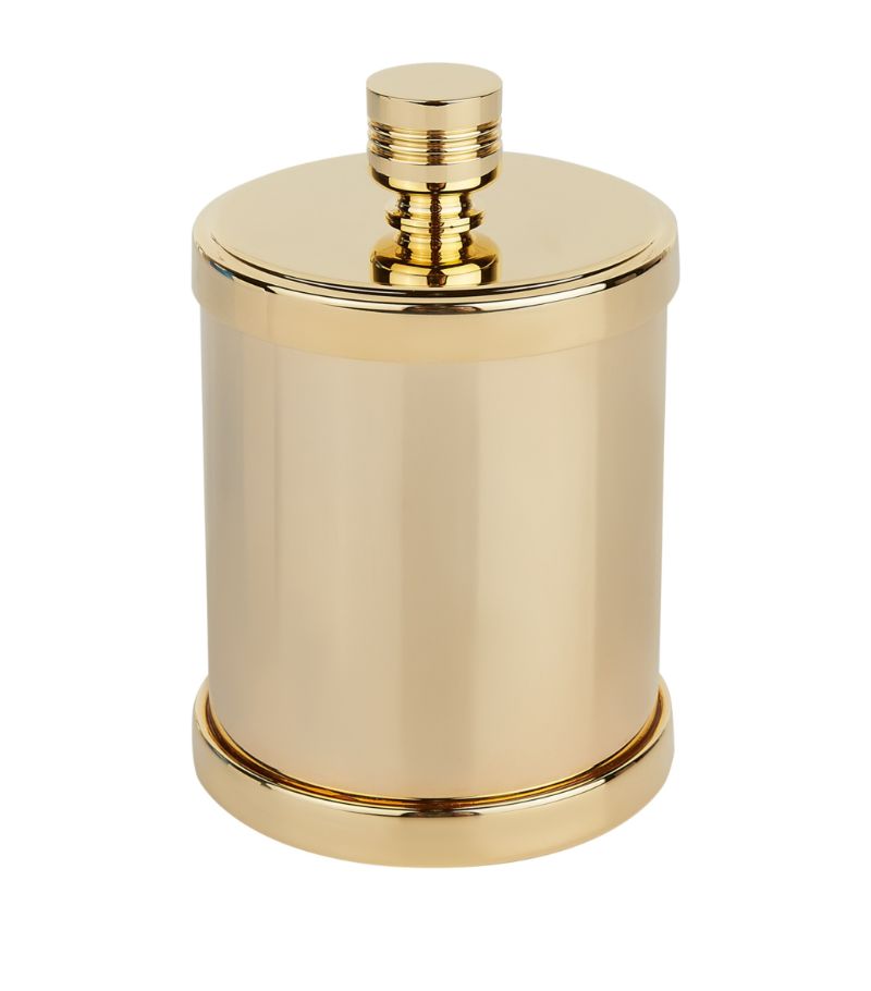 Zodiac ZODIAC Cylinder Gold-Plated Cotton Bud Jar