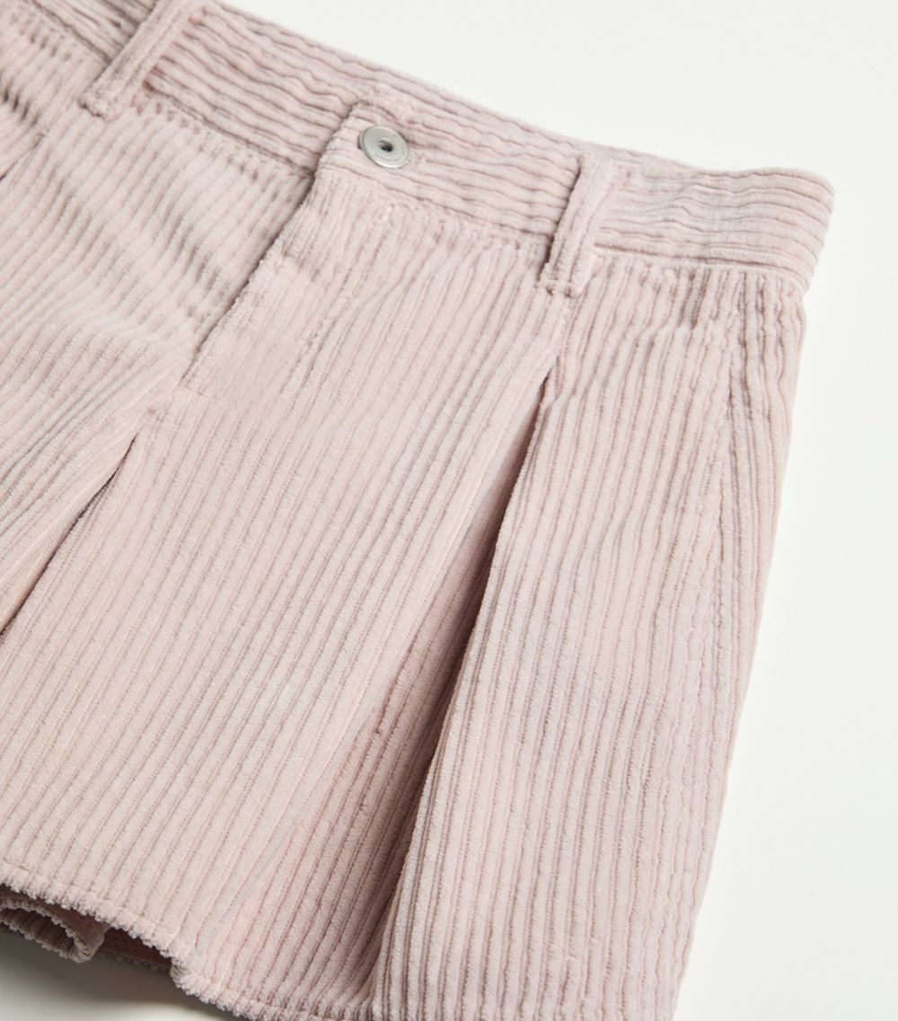 Brunello Cucinelli Kids Brunello Cucinelli Kids Comfort-Corduroy Pleated Shorts (4-12 Years)