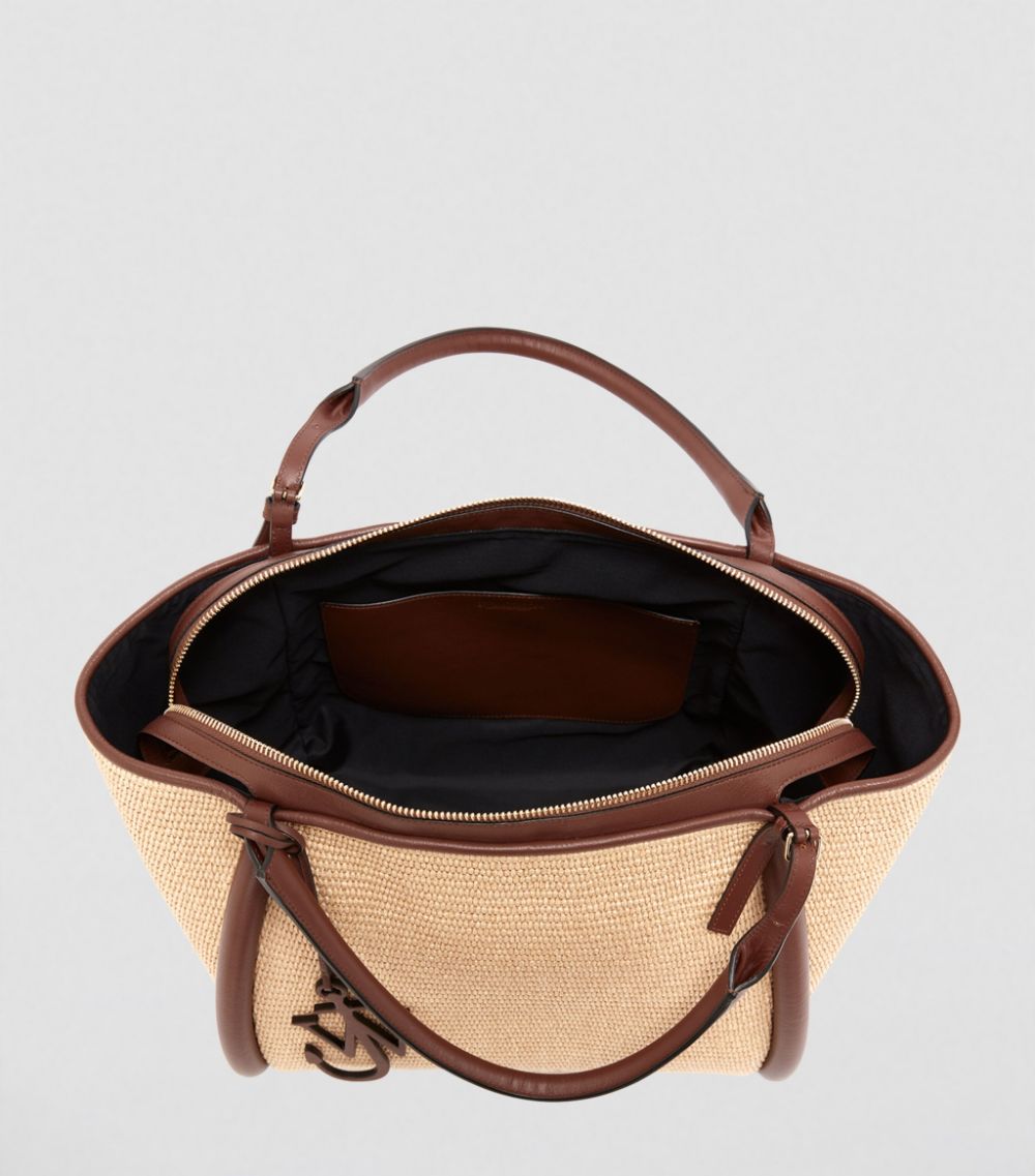 Jw Anderson Jw Anderson Large Raffia Bumper Top-Handle Bag