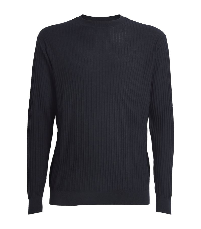 Emporio Armani Emporio Armani Virgin Wool-Blend Ribbed Sweater